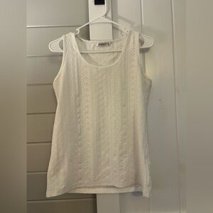 Amazon White Eyelet Tank Top